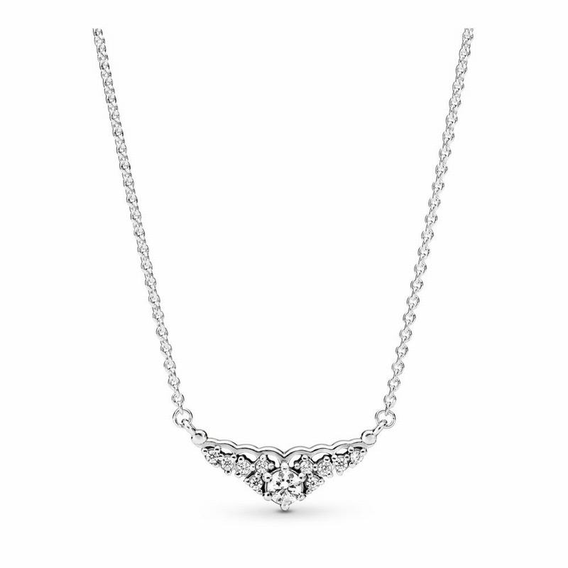 Pandora Fairytale Tiara Necklace Ireland - Sterling Silver/Cubic Zirconia - 821906SZM